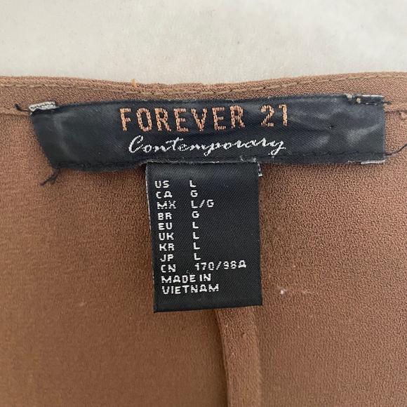 FOREVER 21 Brown Top - Picture 3 of 3
